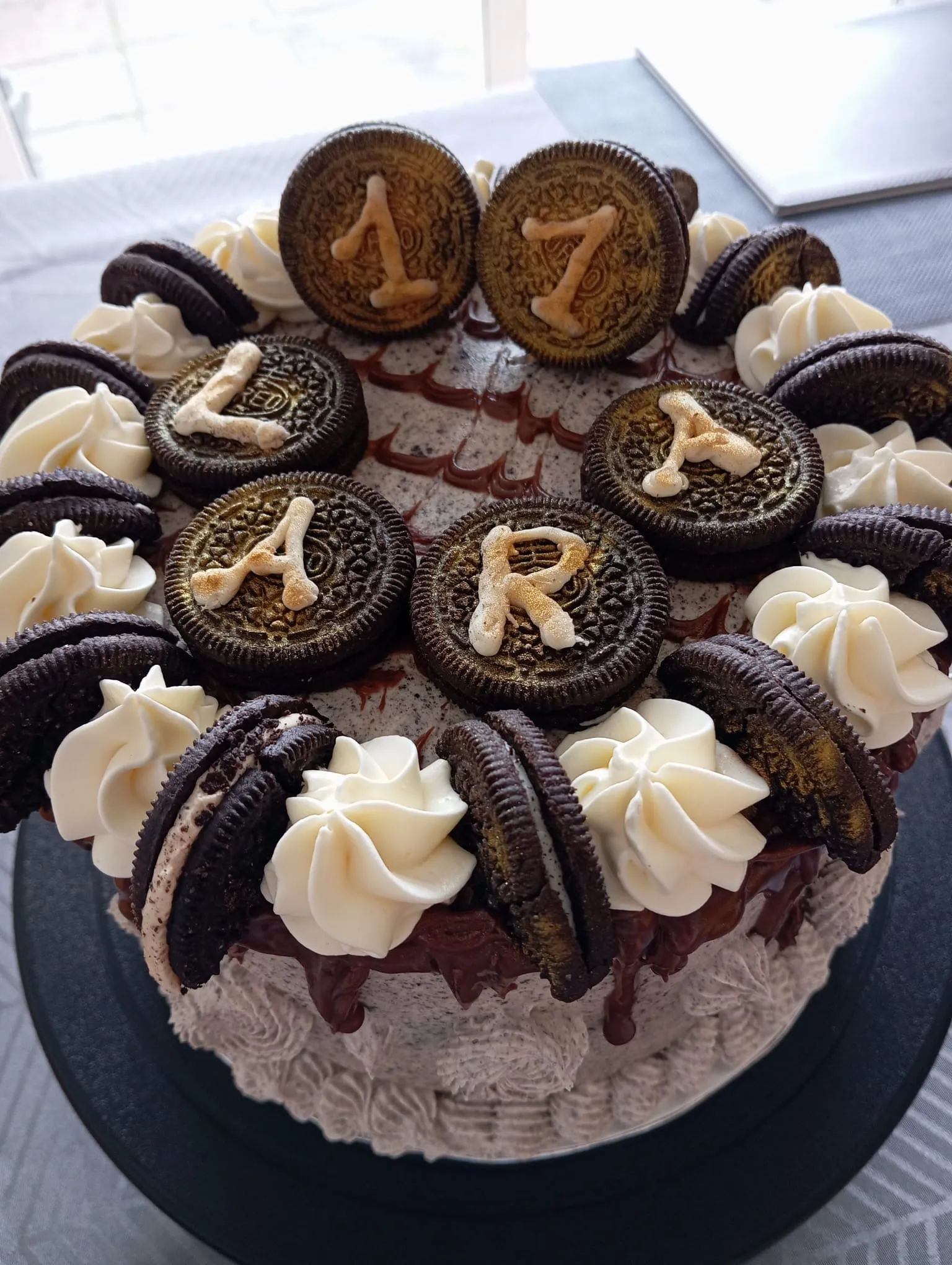 Decorated celebration cake