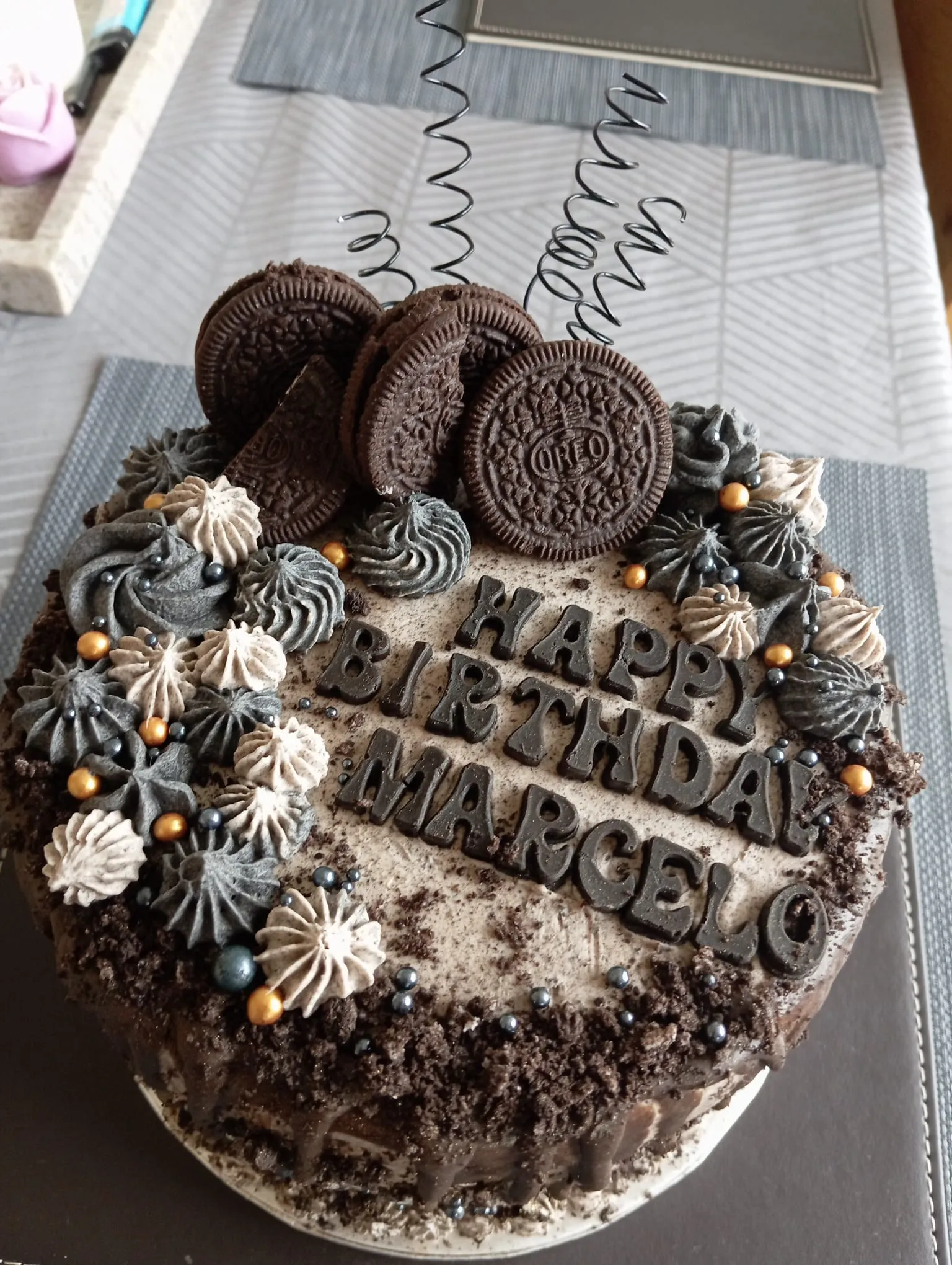 Oreo birthday celebration cake