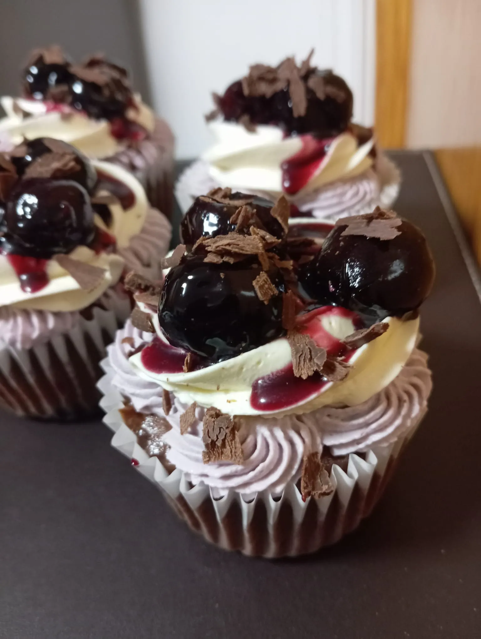 Freshly decorated cupcakes from Black Rose Home Baking